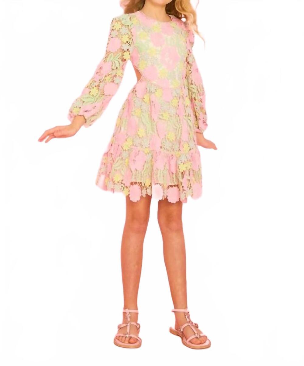 NEW MARLO kid's estella embroidered mini dress in floral